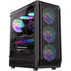 Корпус MicroATX Без БП GameMax Forge MB (Tempered Glass, U3x1+U2x1+TYPE-C(U2), Combo Audio, 3*120MM ARGB Fan(FN12A-S6), 1*120MM ARGB PWM Fan(FN12A-S5), VGA MAX 330mm, CPU MAX 155mm, пылевые фильтры) Black